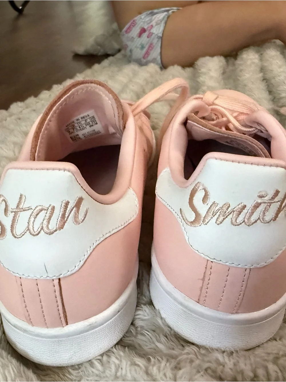 adidas Women's Light Pink Leather Low-Top Sneakers